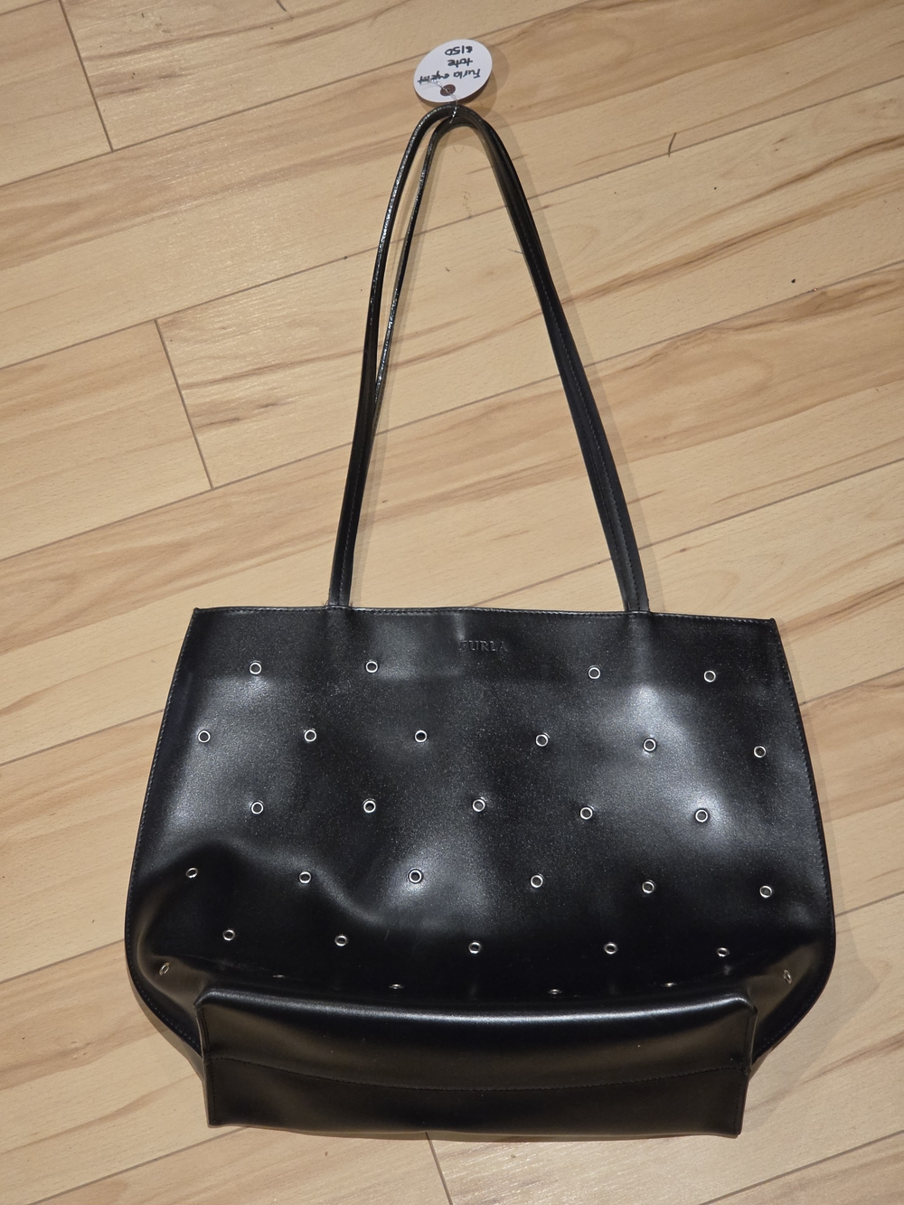 Furla Black Eyelet Tote Bag
